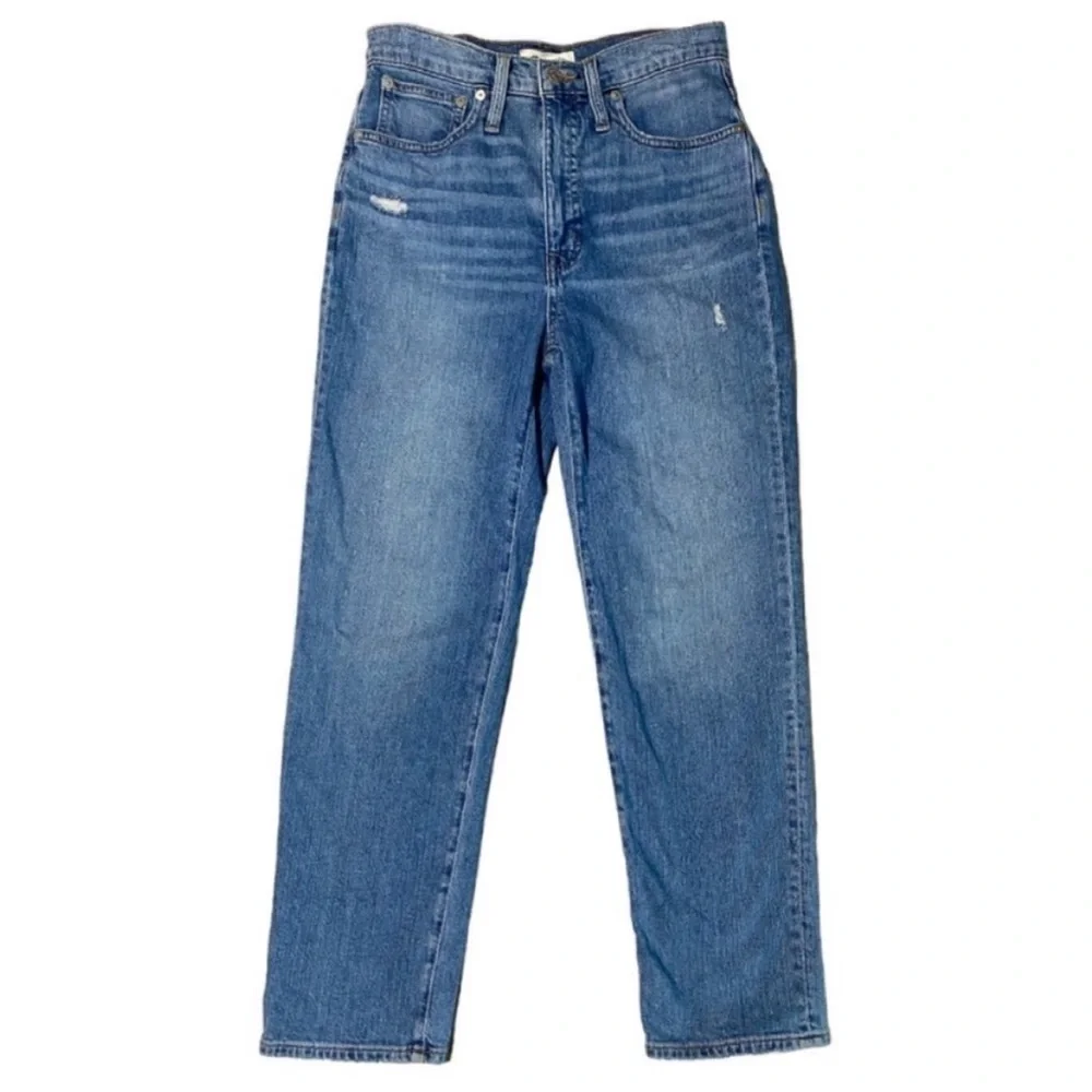 Madewell Classic Straight Distressed Light Wash Jeans Size 27